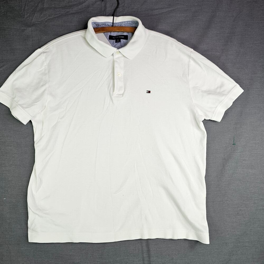 Tommy Hilfiger Polo Shirt Short Sleeve White Men’s Medium